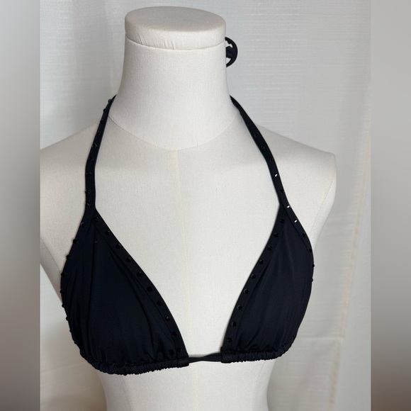 Skims Black Rhinestone Swim Triangle Bikini Set - Picture 8 of 11